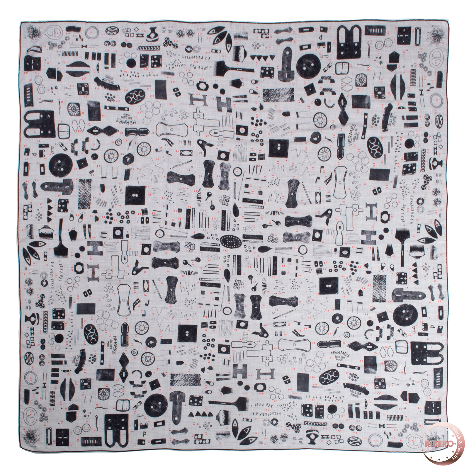 エルメス カレ140 Tamponnable Remix 553400T 04 スカーフ カレジェアン　ストール　ショール