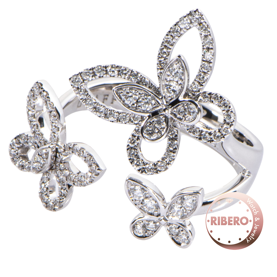 グラフ トリプル バタフライ シルエット ダイヤモンド リング リング・指輪