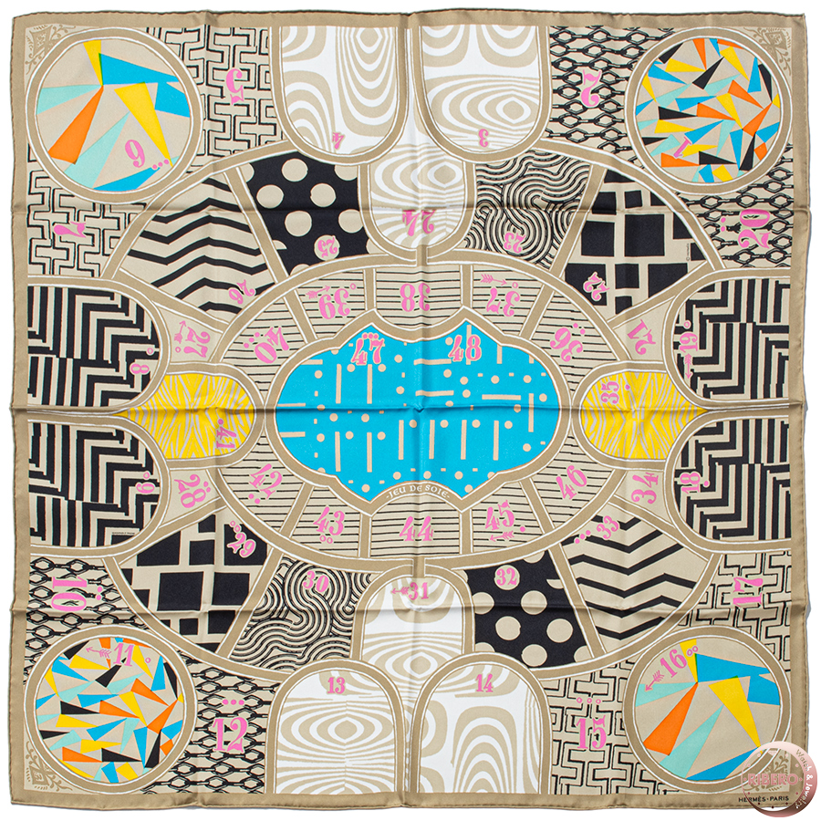 エルメス カレ90 Jeu de Soie シルク・ゲーム 003229S 13 スカーフ
