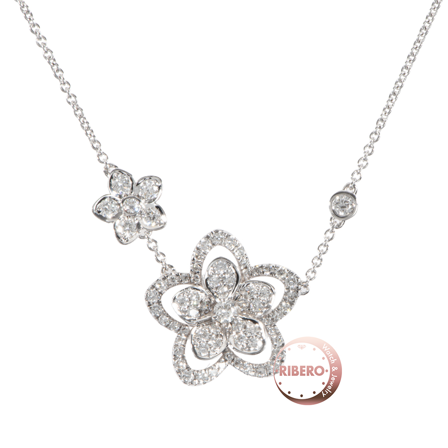 グラフ ワイルドフラワー ダブル ダイヤモド ペンダント RGP790 ネックレス