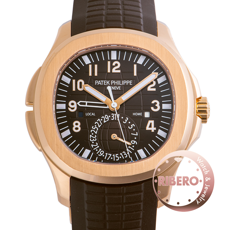 パテックフィリップ アクアノート トラベルタイム 5164R-001 K18RG