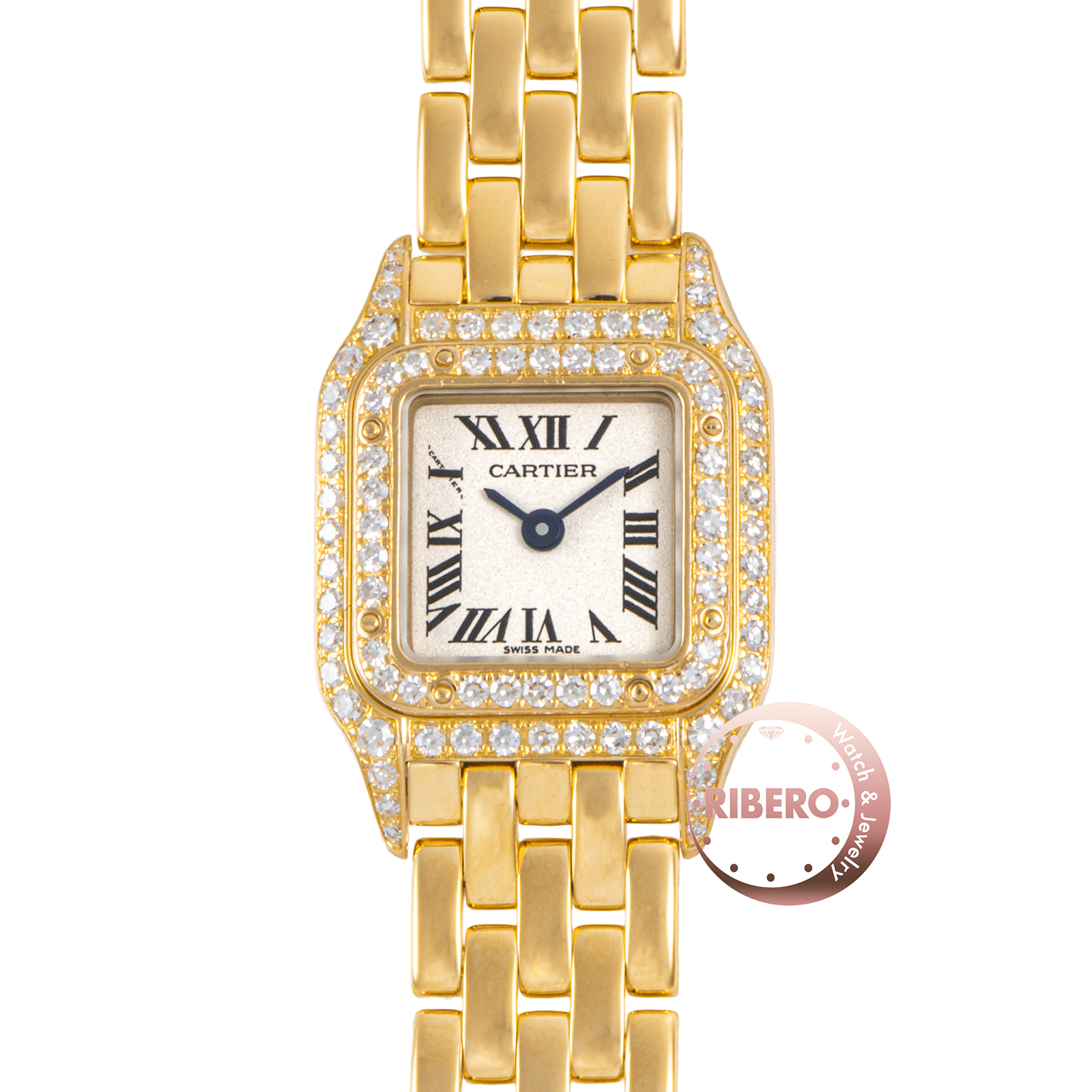 カルティエ ミニパンテール WF3141B9 ベゼル2重ダイヤ