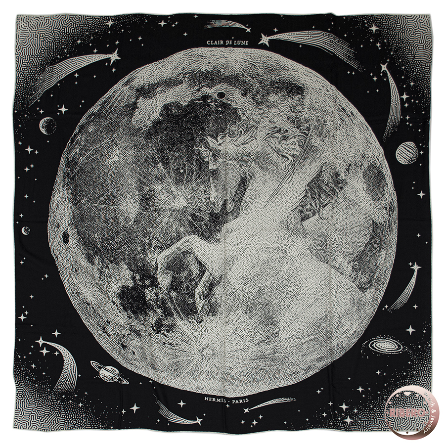 エルメス カレジェアン Clair de lune クレール ドゥ リュンヌ スカーフ