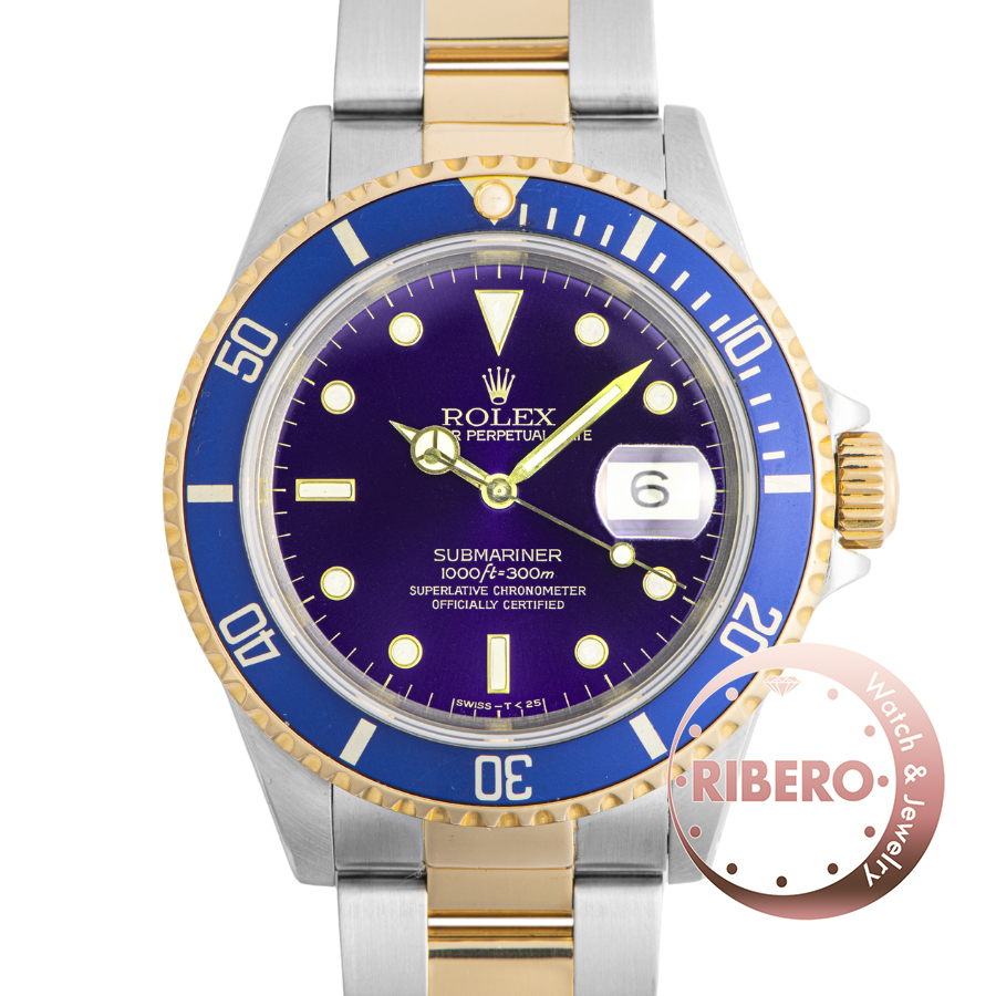 ロレックス サブマリーナデイト 16613 E番 ヴァイオレット トリチウム