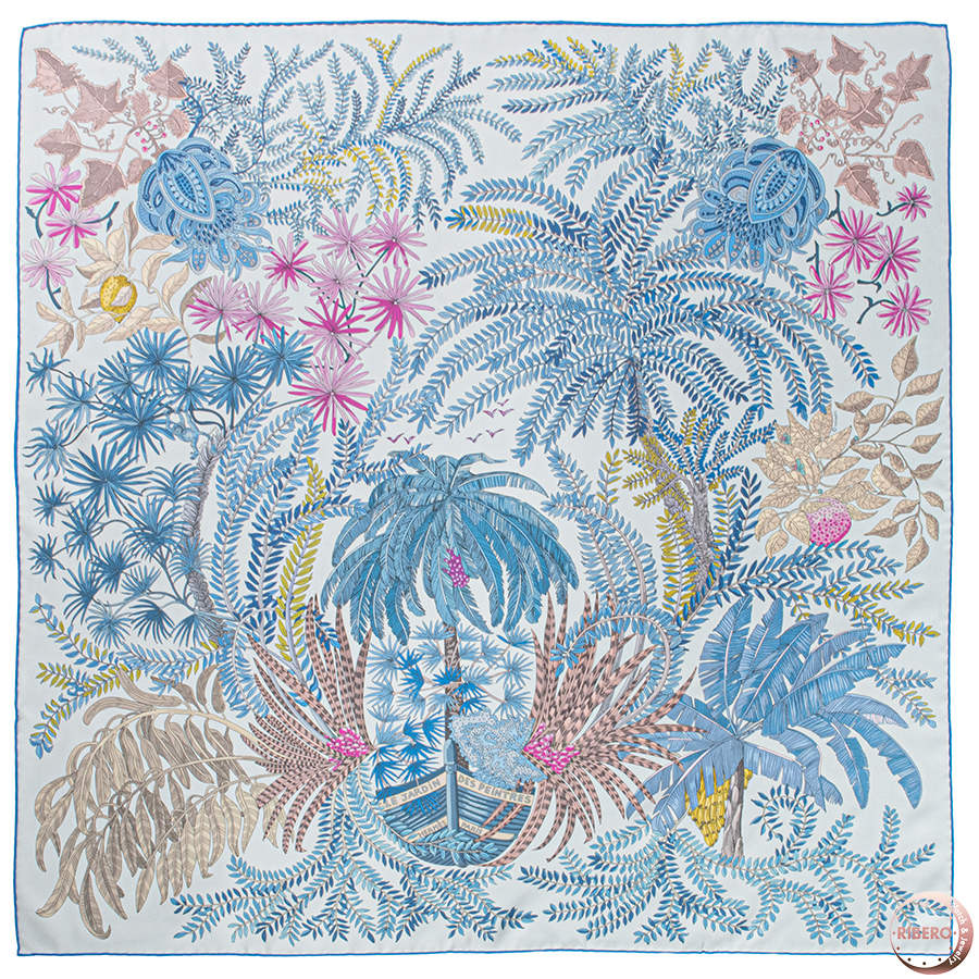 エルメス Carre 90 Double Face Le Jardin des Peintres カレ ダブルフェイス 90 画家たちの庭 903908S 02 スカーフ 2023SS