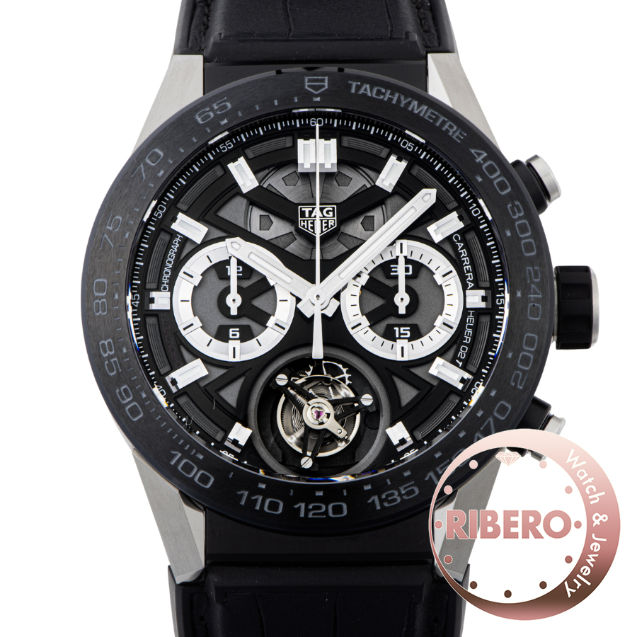 タグホイヤー カレラ ホイヤー02 トゥールビヨン クロノグラフ CAR5A8Y.FC6377