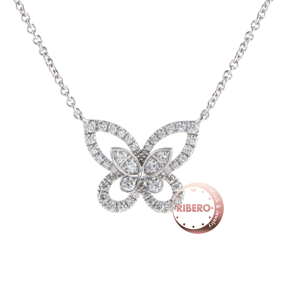 グラフ バタフライ シルエット ダイヤモンド ミニ ペンダント RGP695 ネックレス