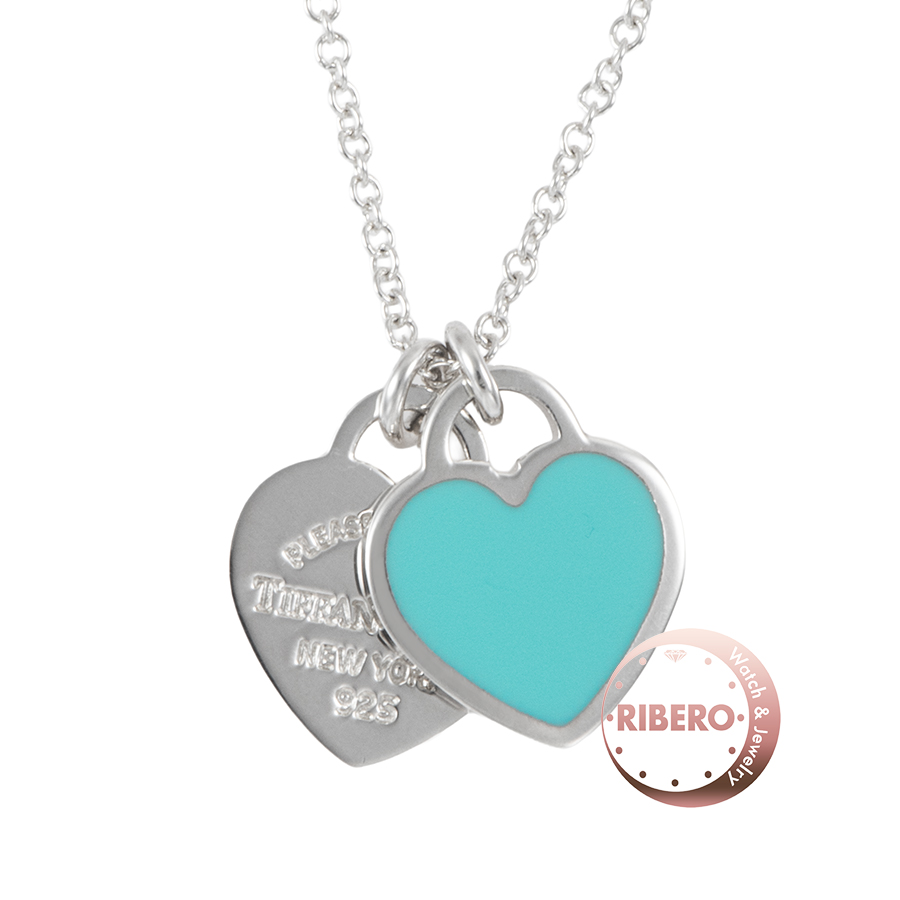 ティファニー リターン トゥ ティファニー ブルー ダブル ハートタグ ペンダント ミニ ネックレス