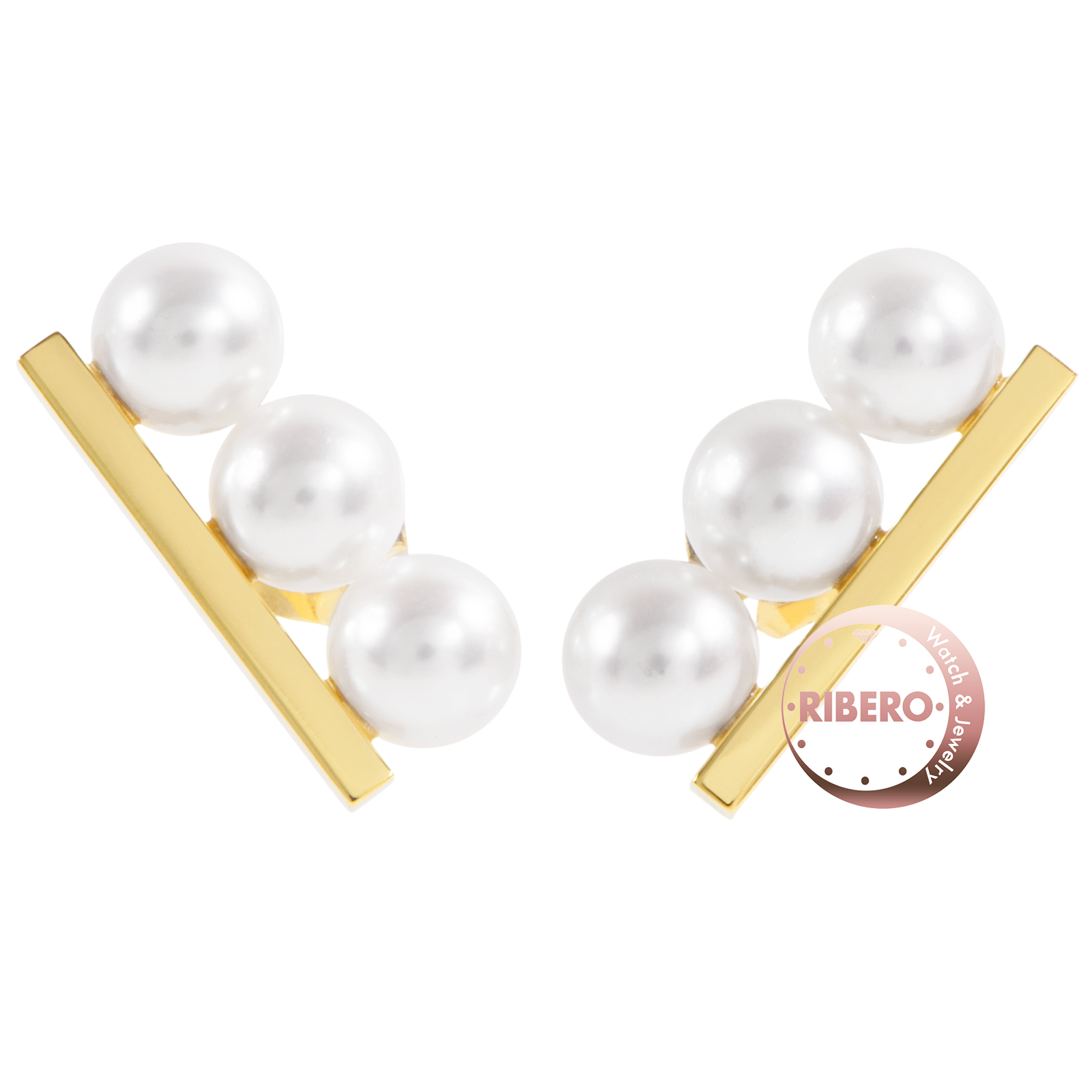 タサキ バランス ネオ イヤリング E-4315-18KYG ピアス パール