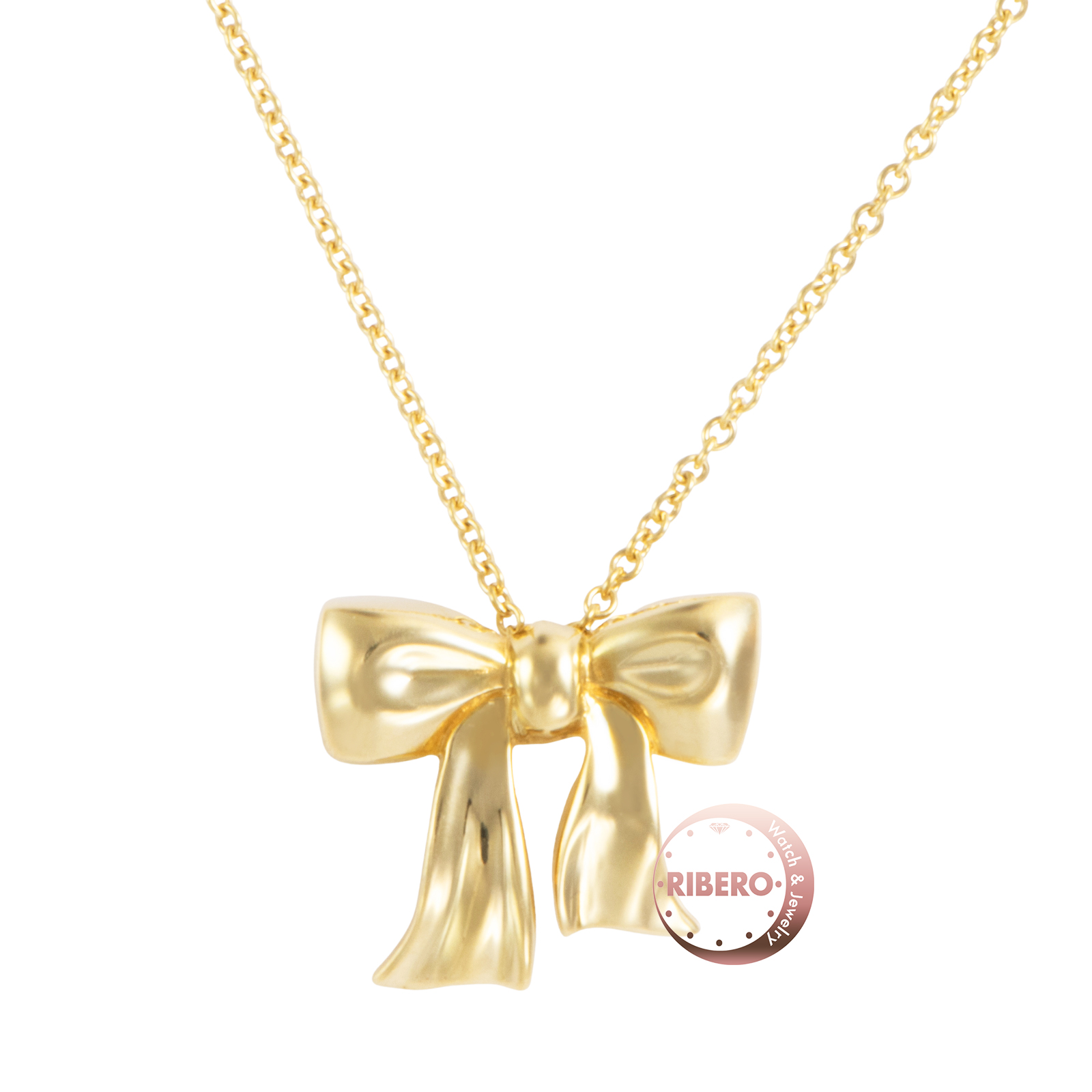 ティファニー リボン ペンダント ネックレス