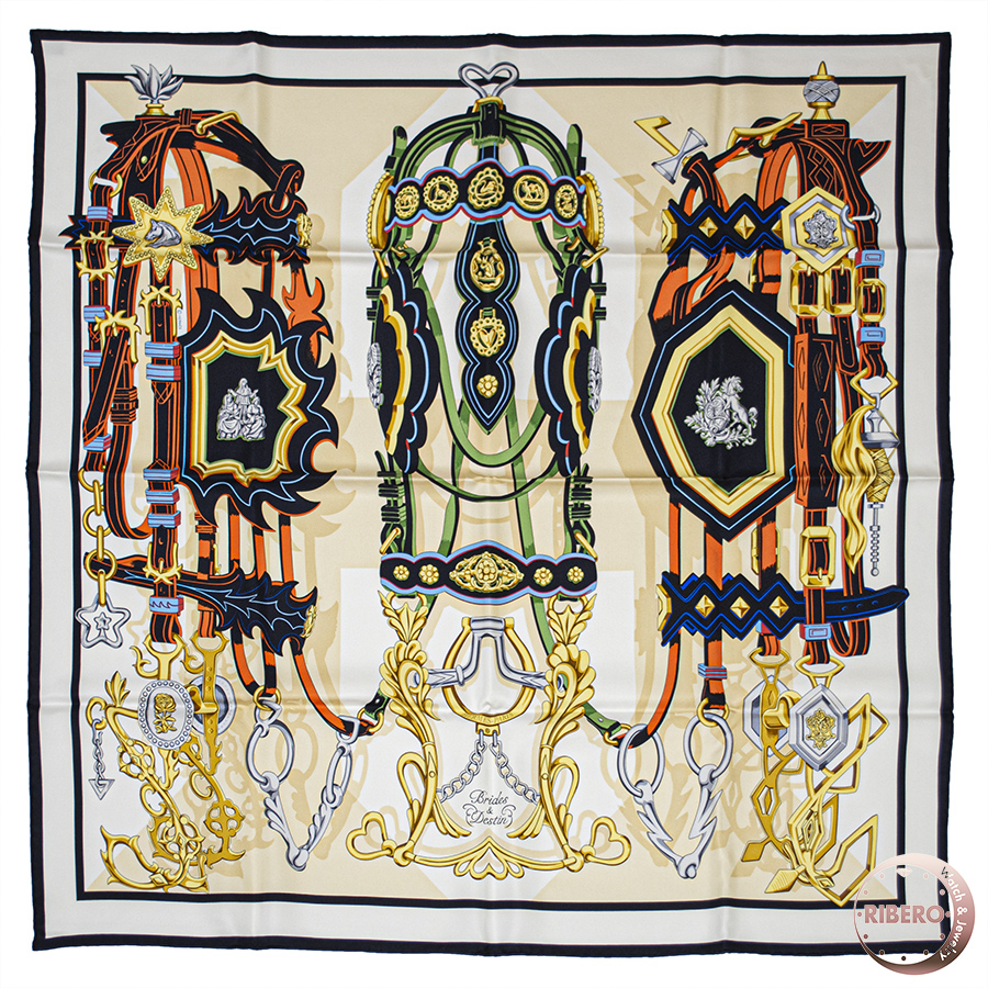 エルメス カレ90 Brides et Destin 可愛らしい花嫁 スカーフ