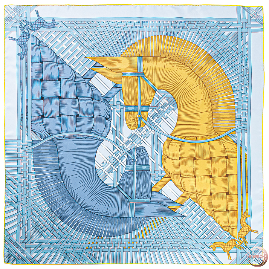 エルメス カレ90 Masan & Masan マサン・マサン 003684S 16 スカーフ 2021AW