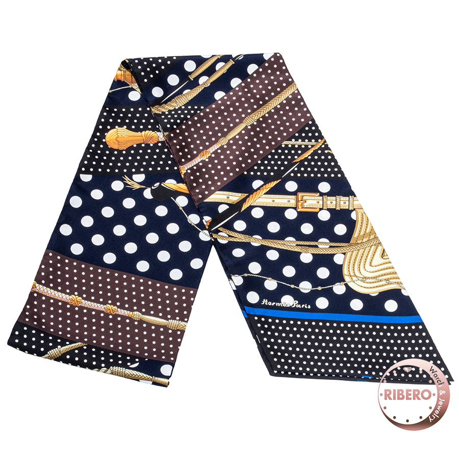 エルメス マキシツイリー Clic-Clac a Pois クリック・クラック・ドット 092676S 15 ツイリー