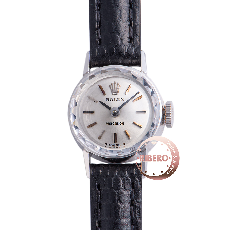 ロレックス プレシジョン カットガラス K18WG 手巻