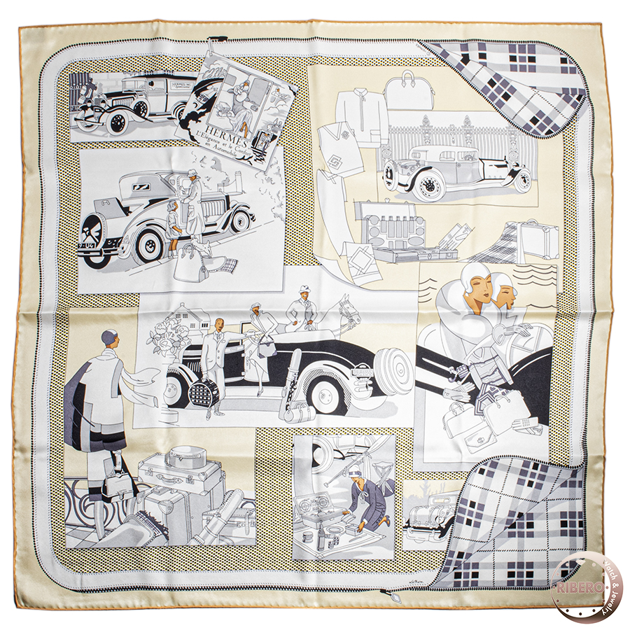 エルメス カレ70 Confort en Automobile 自動車の快適 981902S 09 スカーフ 2023SS