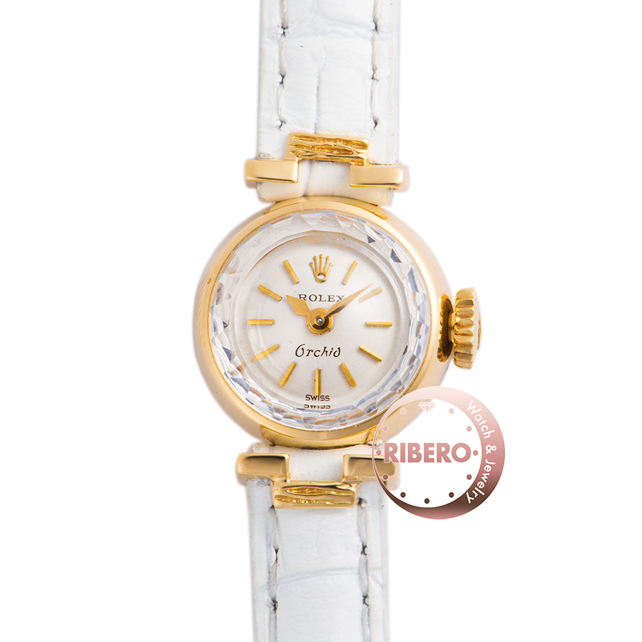 ロレックス カットガラス オーキッド アンティーク K18YG 手巻