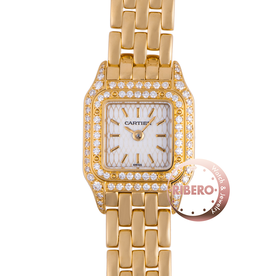 カルティエ ミニパンテール WF3240B9 ベゼル2重ダイヤ
