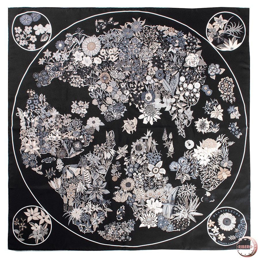 エルメス カレ90　Planifleurs プラニフルール 003965S 13 スカーフ 2023AW