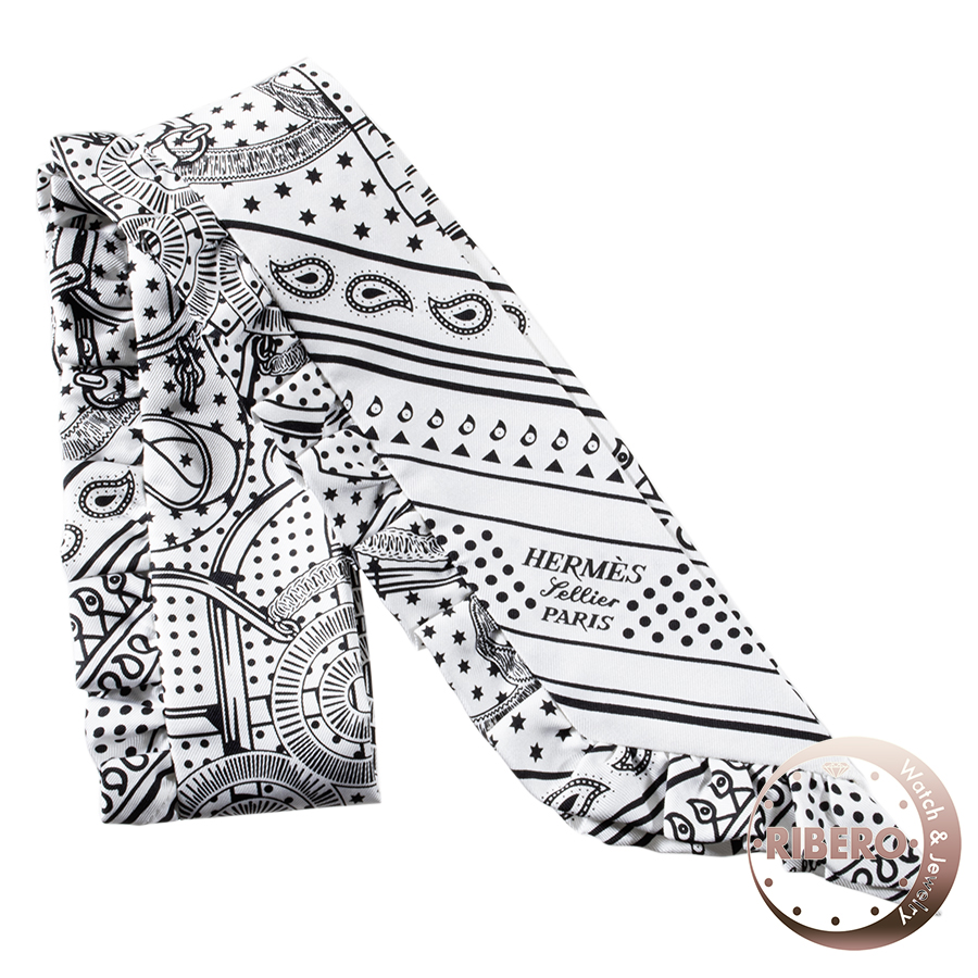 エルメス Eperon d'Or Bandana エプロン ドール バンダナ 852978S 06 ツイリー スカーフ 　フリル　2024SS
