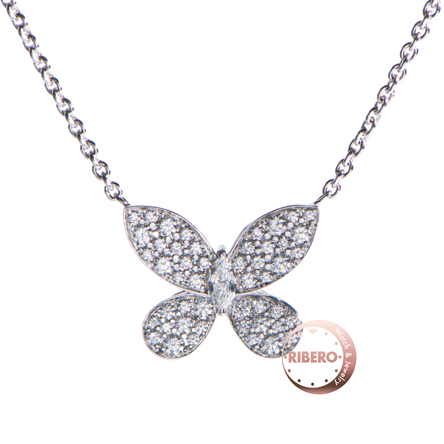 グラフ パヴェ バタフライ ダイヤモンド ミニ ペンダント RGP550 ネックレス