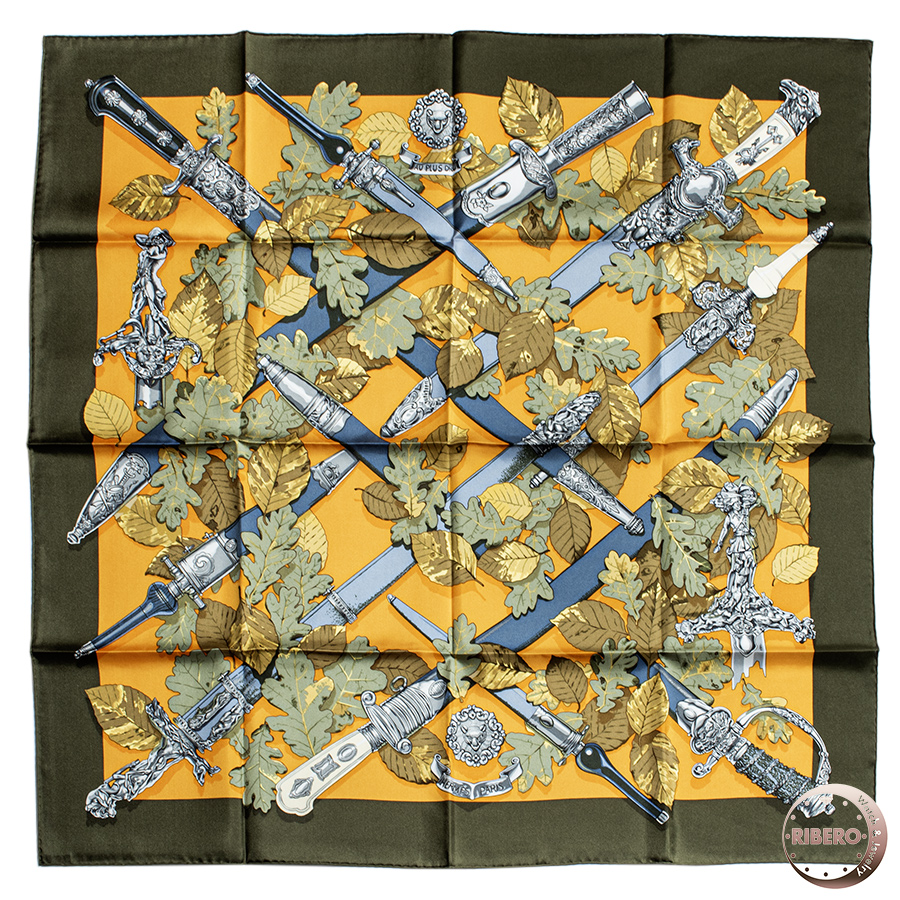 エルメス カレ90 AU PLUS DRU  力強く スカーフ