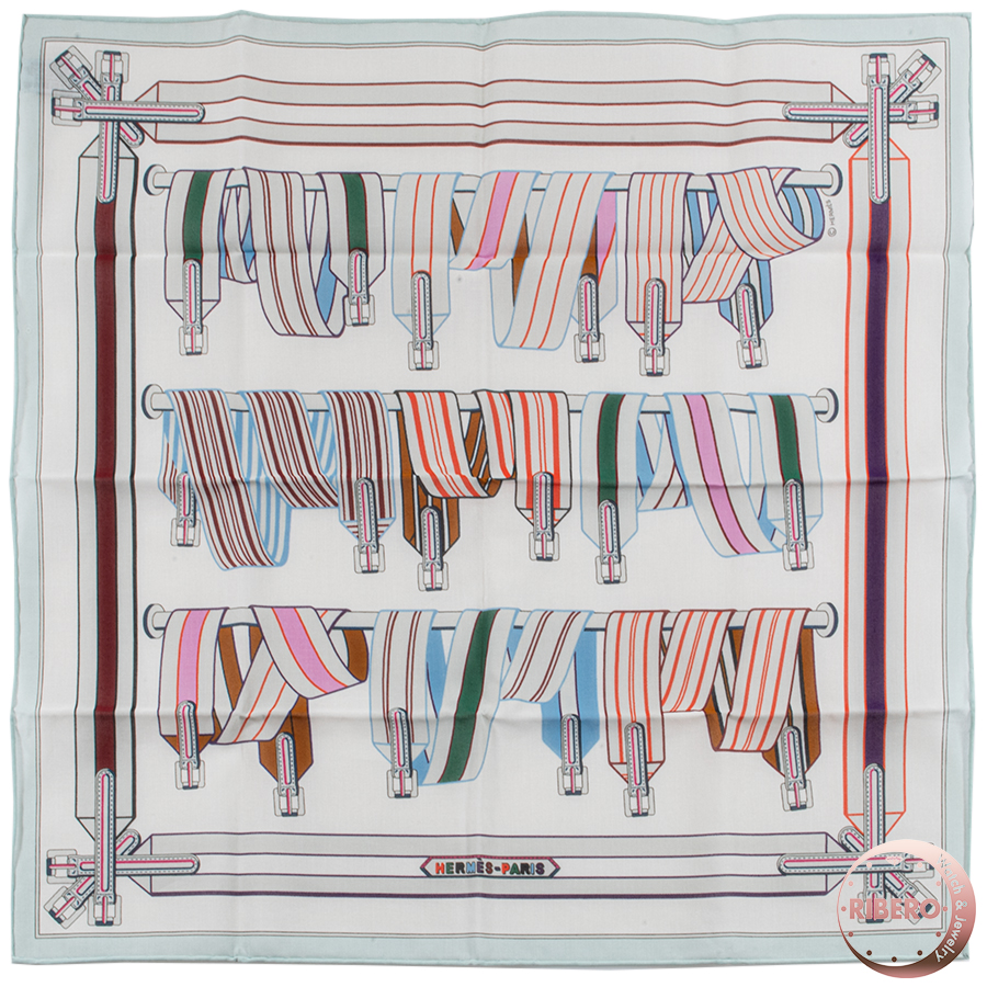 エルメス カレ45 ガヴロッシュ スカーフ ハンカチーフ ベルト