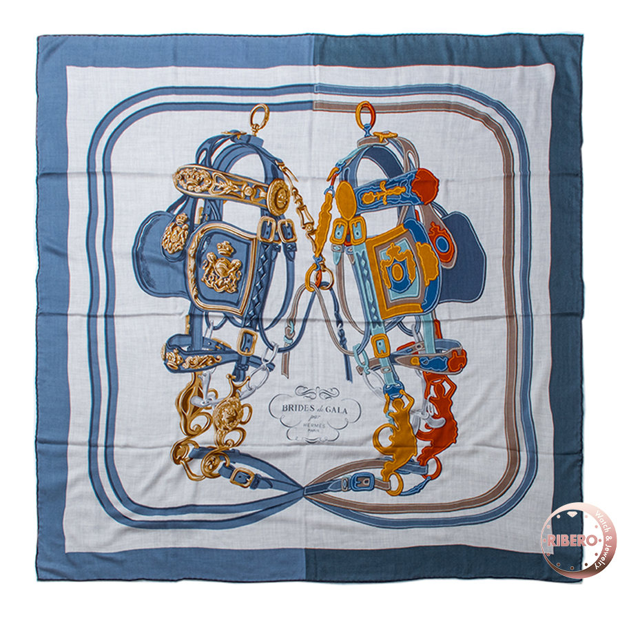 エルメス カレジェアン Brides de Gala Applique Pique ブリッド ドゥ ガラ アップリケ ピケ 243940S 13 ショール カレ140 ストール 2023SS