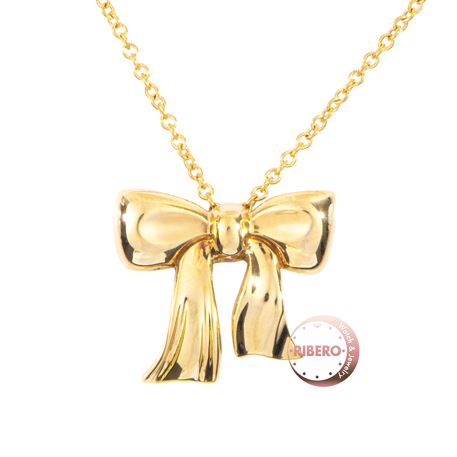 ティファニー リボン ペンダント ネックレス