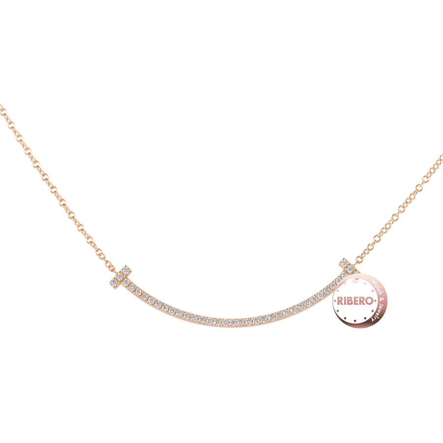 ティファニー Tスマイル ペンダント スモール ネックレス ダイヤモンド