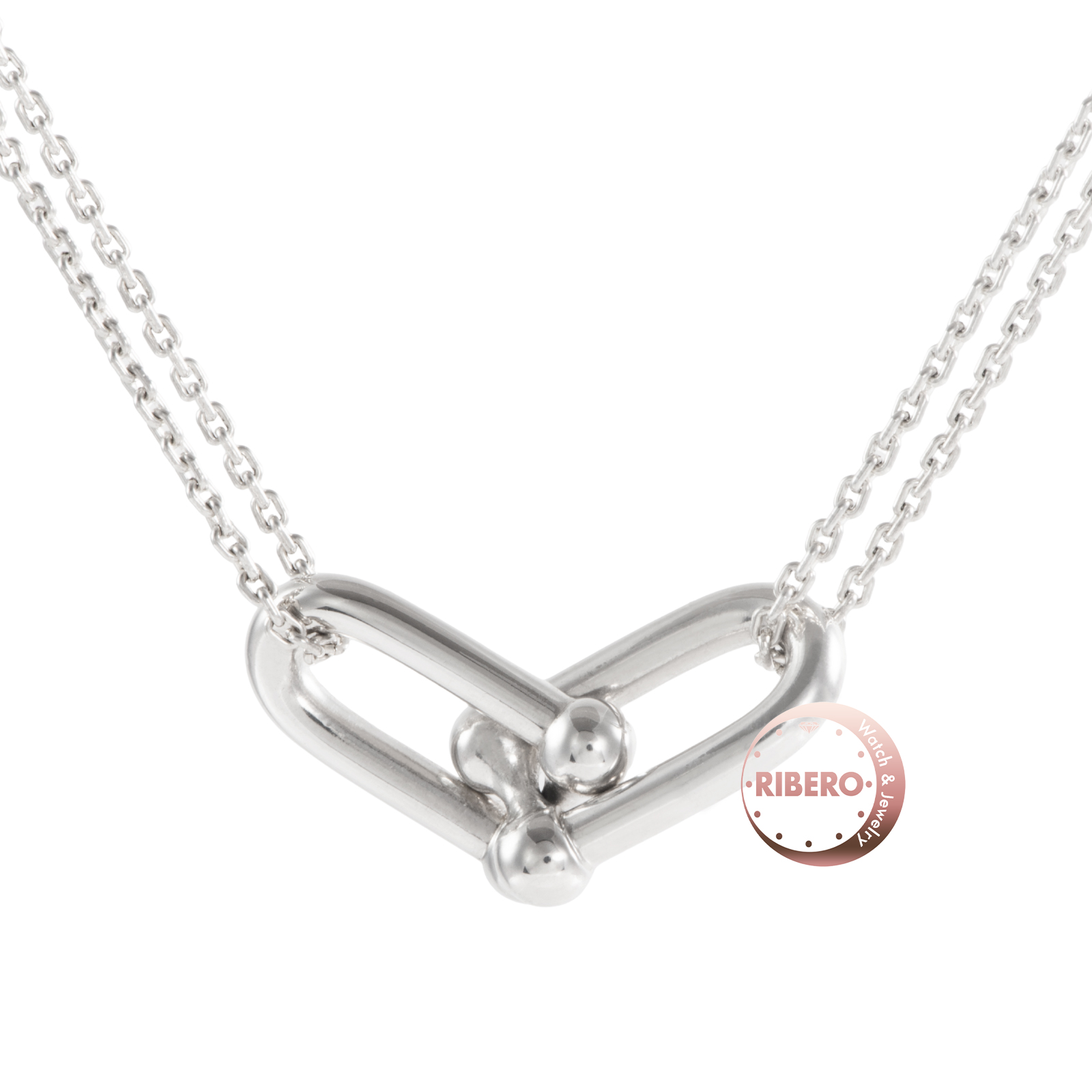 ティファニー ハードウェア ダブル リンク ペンダント ネックレス