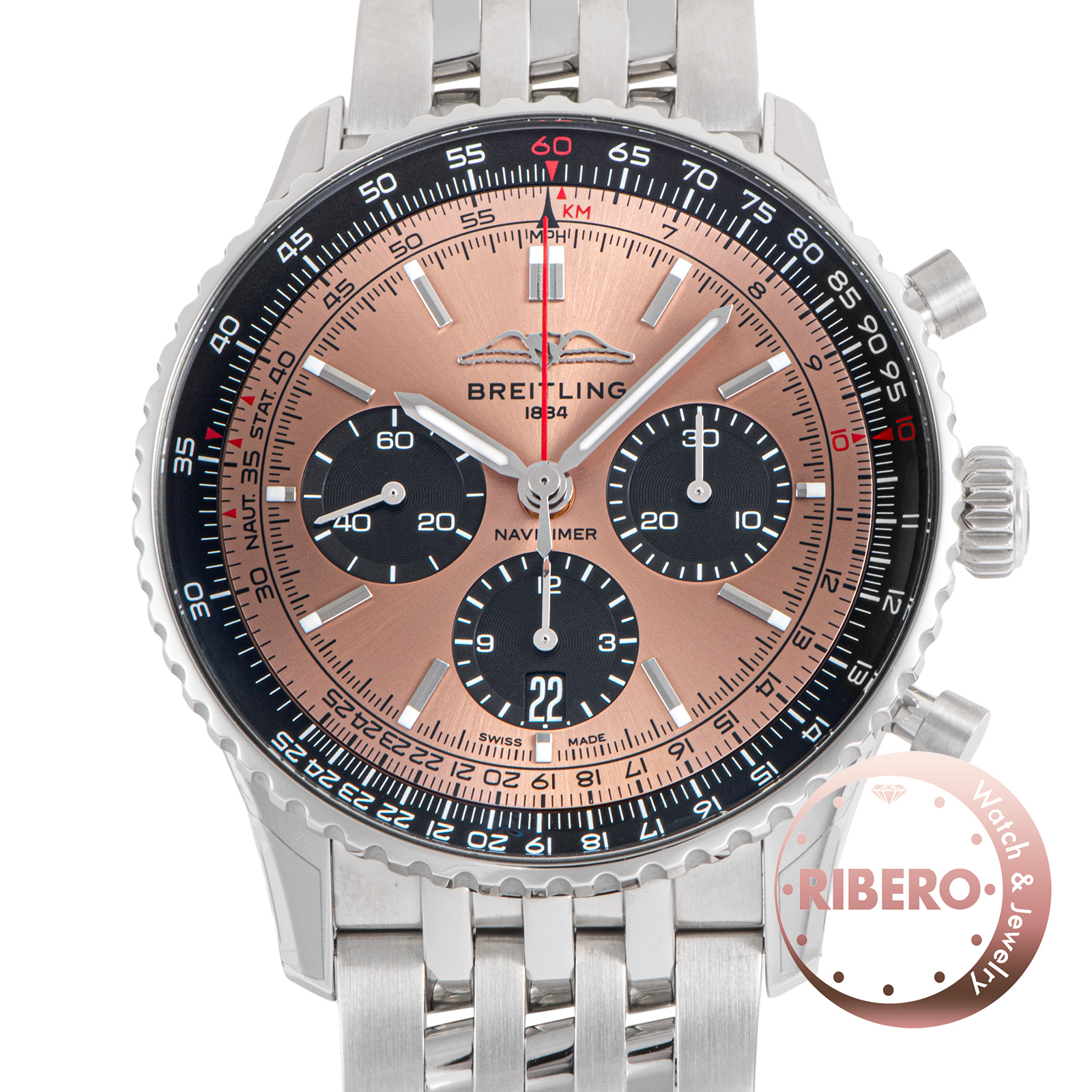 ブライトリング ナビタイマーB01 クロノグラフ43 AB0138241K1A1(AB0138) カッパー
