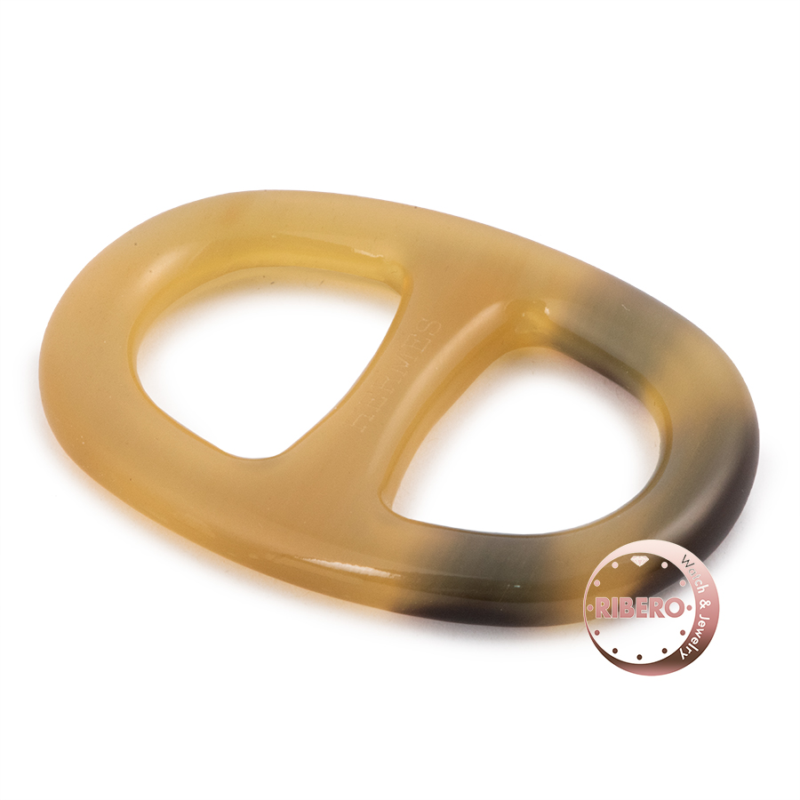 エルメス シェーヌダンクル 600032S 00 スカーフリング バッファローホーン