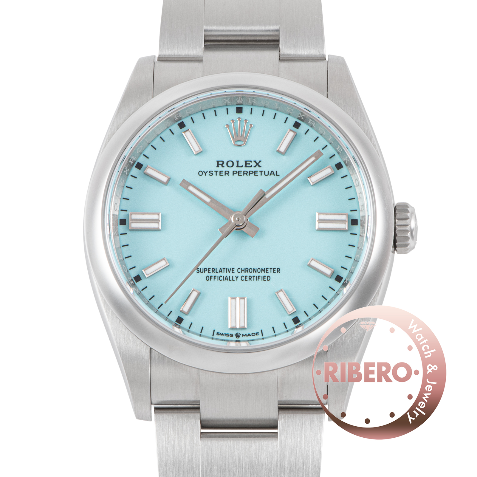 ロレックス オイスターパーペチュアル 126000 ターコイズブルー