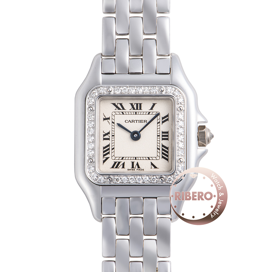 カルティエ パンテールドゥカルティエSM WF3091F3 K18WG ベゼルダイヤ