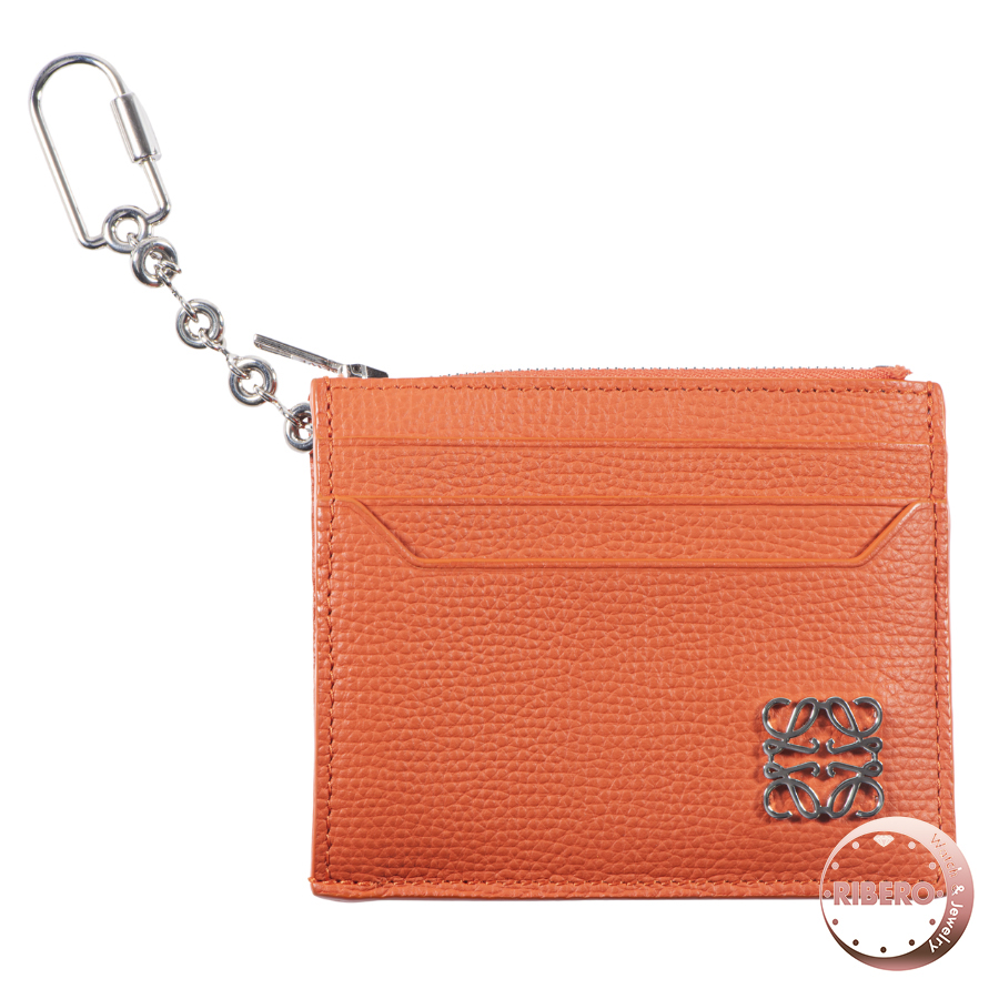 ロエベ スクエア カードホルダー チェーン  C821R89X01 カードケース フック付き コインケース