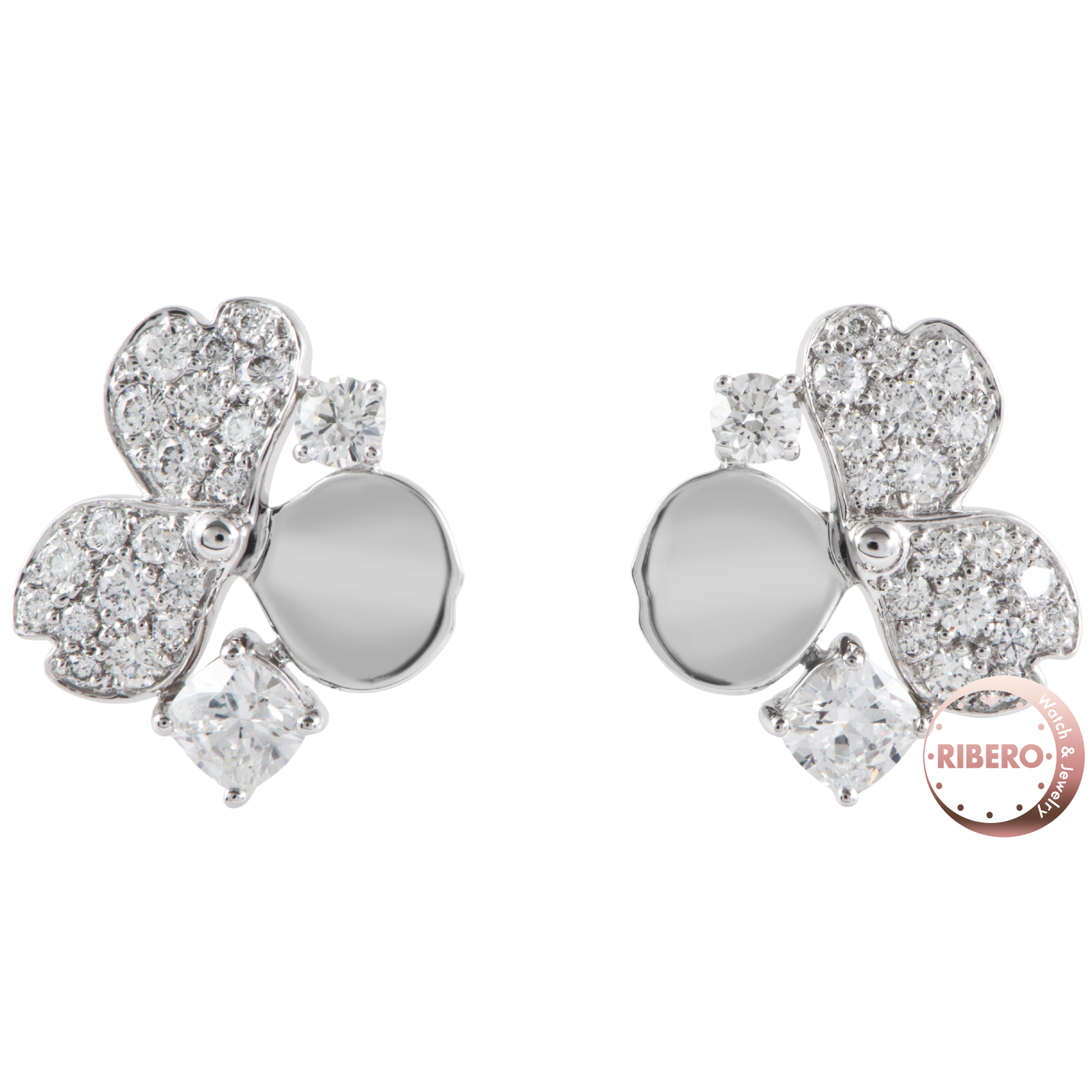 ティファニー ペーパーフラワー ダイヤモンド ピアス