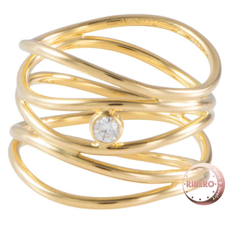 ティファニー エルサ ペレッティ ウェーブ 5ロウ ダイヤモンド リング・指輪