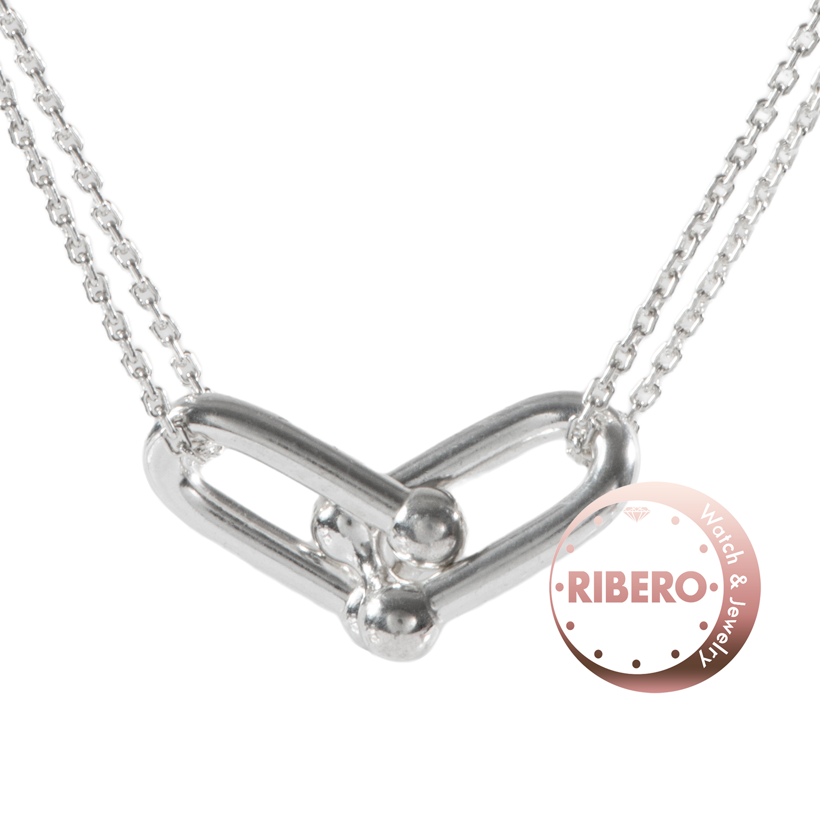 ティファニー ハードウェア ダブル リンク ペンダント ネックレス