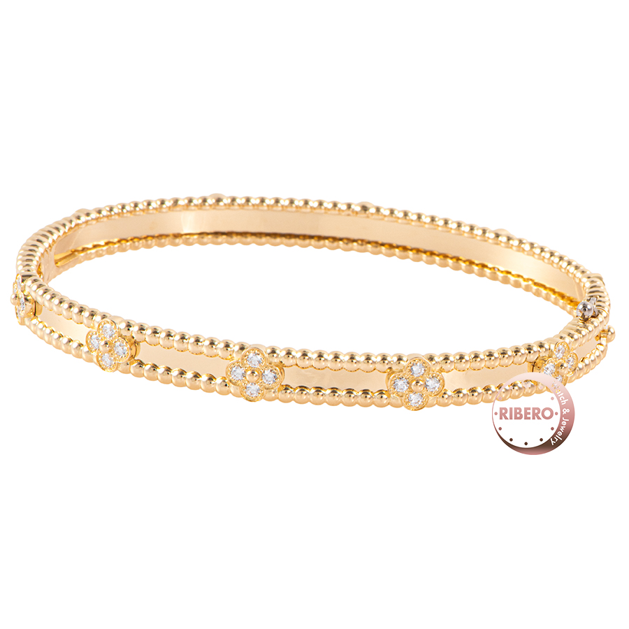 ヴァンクリーフ＆アーペル ペルレ スウィートクローバー  VCARP6X600 ブレスレット ミディアムモデル バングル