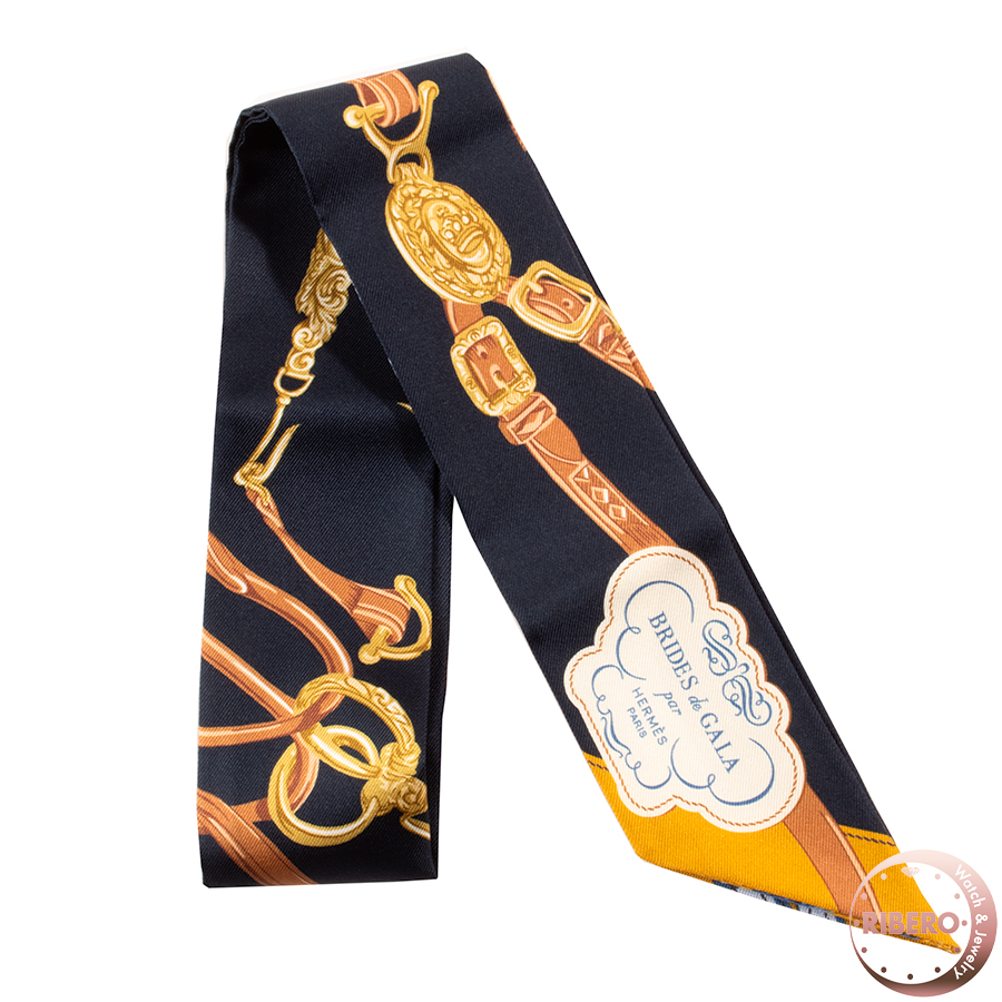 エルメス Brides de Gala Applique Pique ブリッド ドゥ ガラ アップリケ ピケ 063940S 10 ツイリー 2023SS スカーフ ソルド品