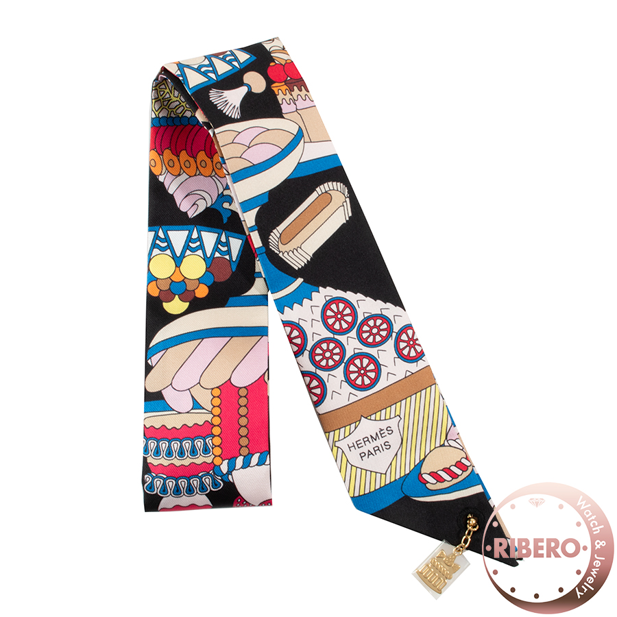 エルメス La Patisserie Francaise charm Twilly ツイリーチャーム パティスリー フランセーズ 85336S 02 ツイリー スカーフ 2023AW