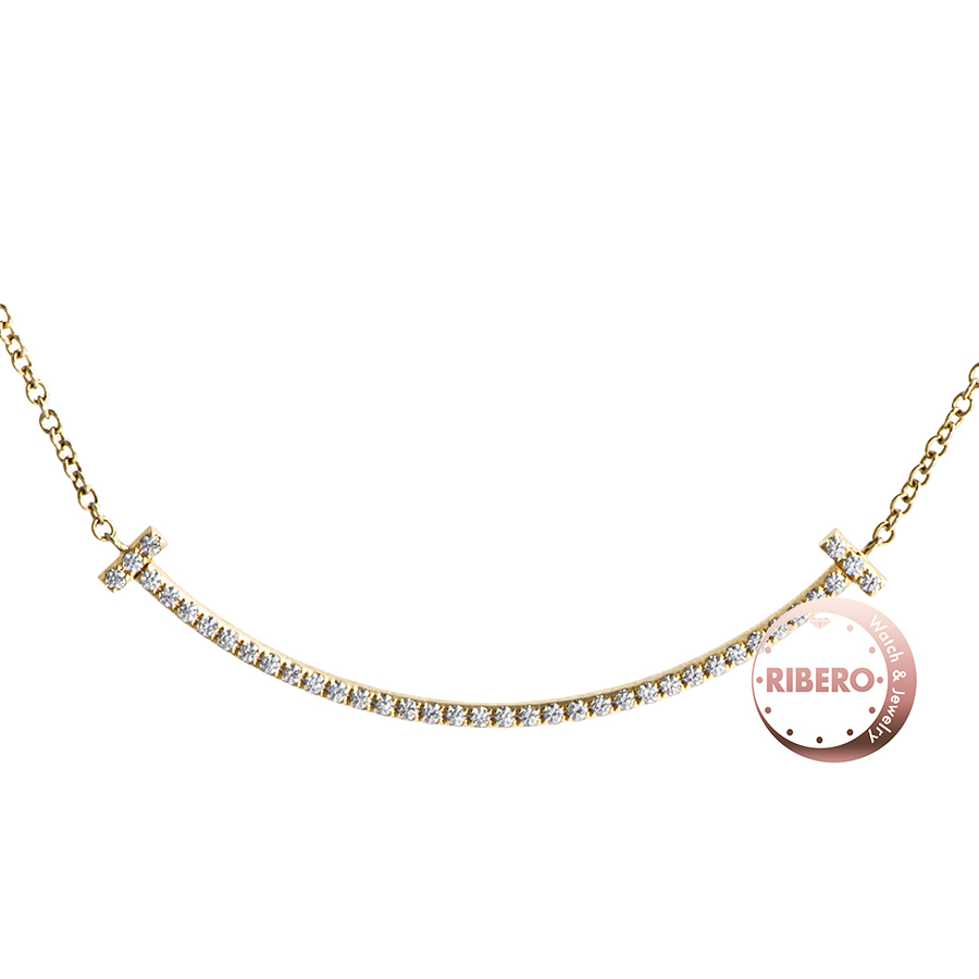 ティファニー Tスマイル ペンダント スモール ネックレス ダイヤモンド