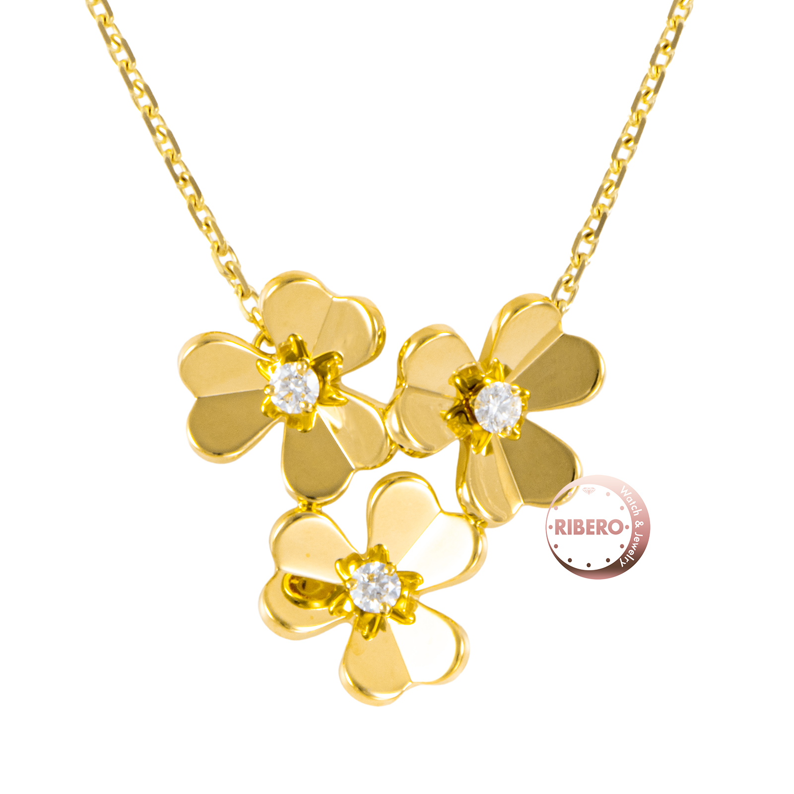 ヴァンクリーフ＆アーペル フリヴォル ペンダント 3フラワー ミニモデル VCARP2DU00 ネックレス