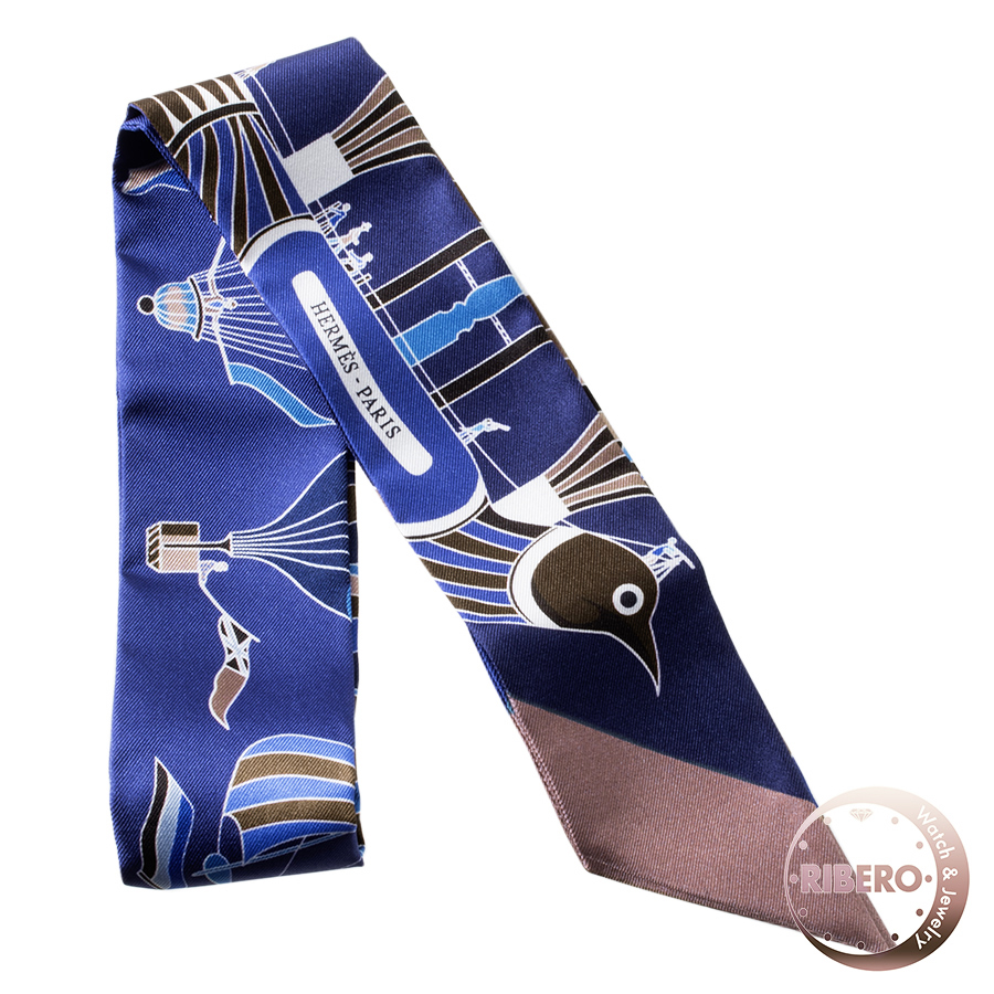 エルメス Les Folies du Ciel 大空の狂気 061722S 06 ツイリー スカーフ