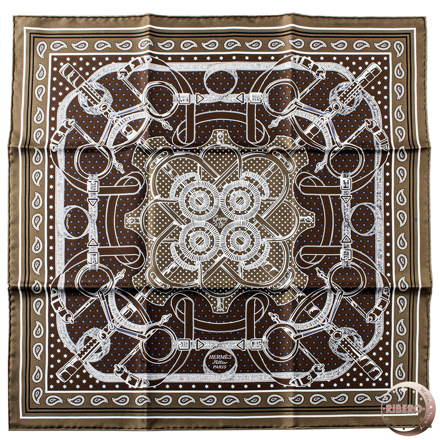 エルメス カレ55 Eperon d'Or Bandana エプロンドール 黄金の拍車 バンダナ 042977S 11 スカーフ