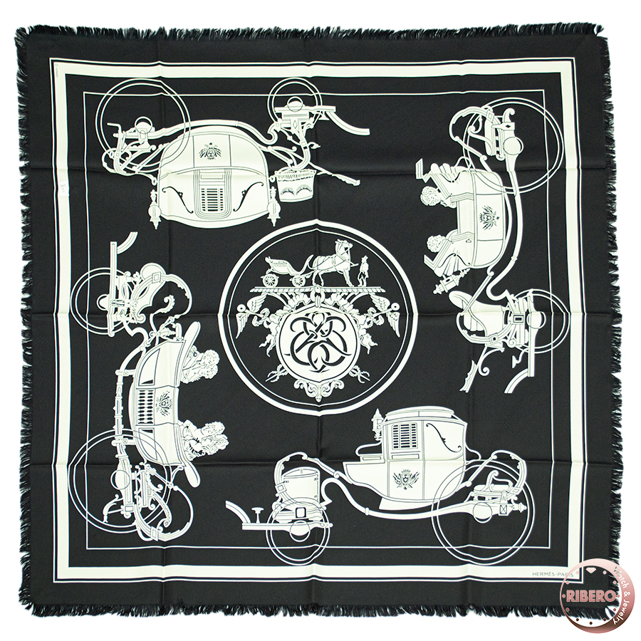 エルメス カレ80 Ex-Libris Fringe エクスリブリス フリンジ 271063T 70 スカーフ 2023AW