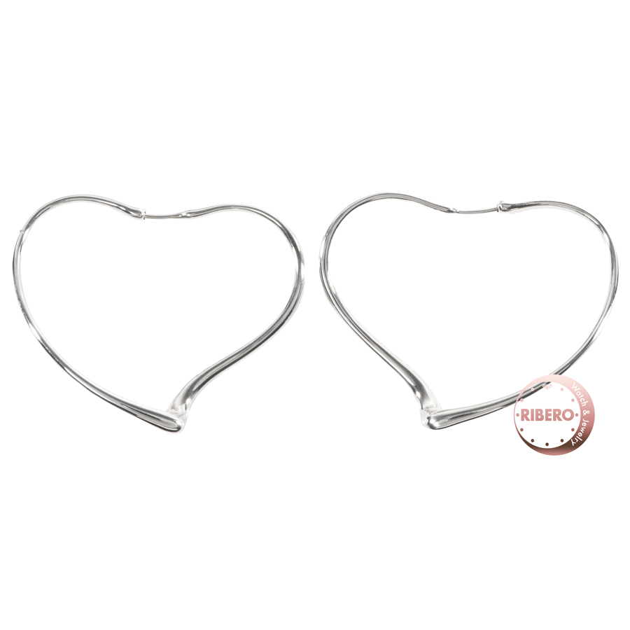 ティファニー エルサペレッティ オープン ハート フープ  ピアス イヤリング ミディアム