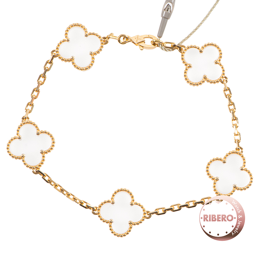 ヴァンクリーフ＆アーペル ヴィンテージ アルハンブラ ロッククリスタル ブレスレット 5モチーフ VCARP39D00 ブレスレット