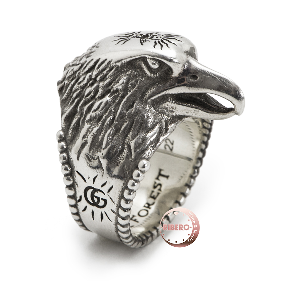 グッチ アンガーフォレスト イーグルヘッド リング・指輪