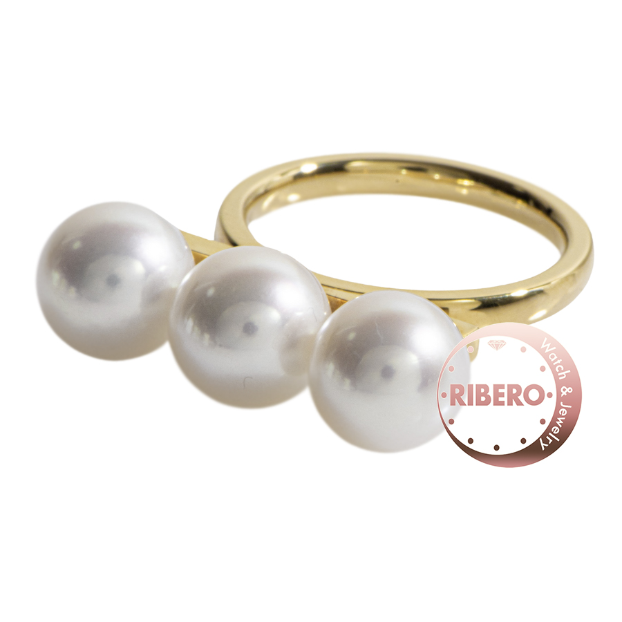 タサキ バランス ネオ R-4418-18KYG リング・指輪 3連パール